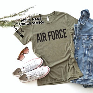 Air Force Shirt With Name, Personalized Air Force Graduation Shirt, Custom Air Force Tee, Gift for Air Force Wife, Gift for Air Force Mom