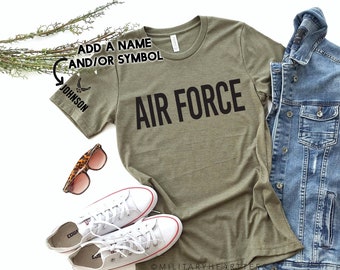 Air Force Shirt With Name, Personalized Air Force Graduation Shirt, Custom Air Force Tee, Gift for Air Force Wife, Gift for Air Force Mom