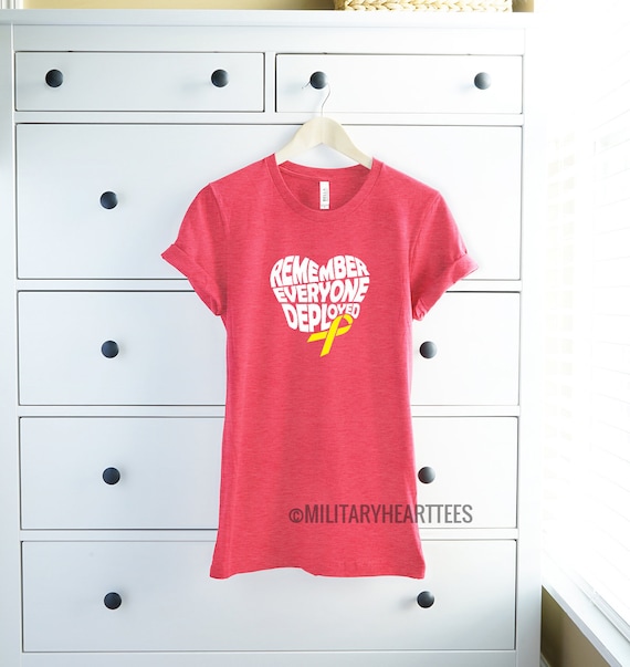 Remember everyone deployed shirt, military deployment shirt, military support shirt, red friday shirt