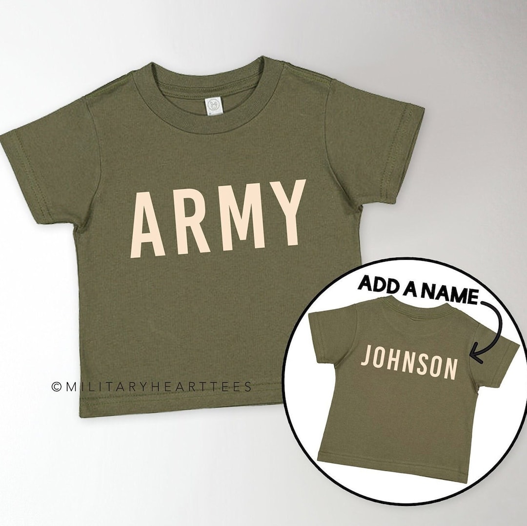 Kids Army Shirt, Custom Army Kids Shirt, Kids Army Shirt With Name