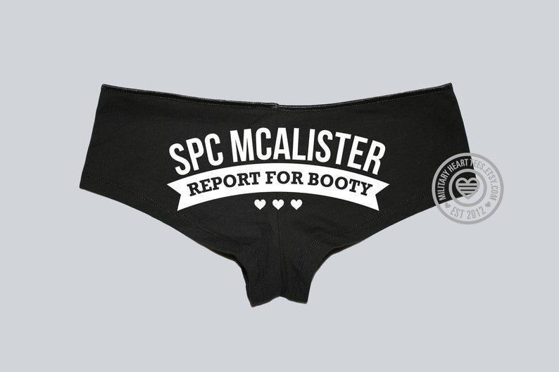 Custom military underwear personalized military wife Etsy