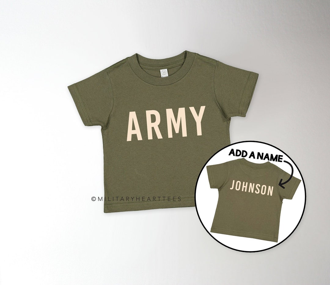 Kids Army Shirt Custom Army Kids Shirt Kids Army Shirt With Etsy