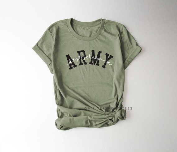 Buy Army Shirt With Name, Personalized Army Shirt, Army Shirt for
