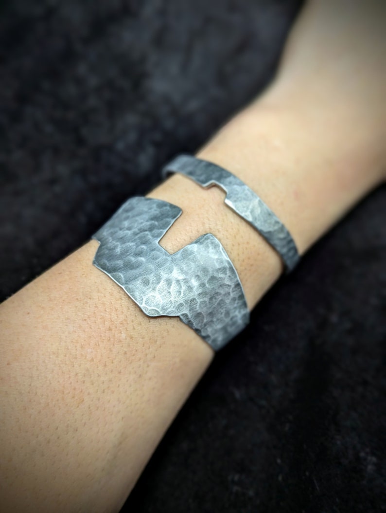 PENTHESILEA Aluminum Cuff Bracelet gift for him or her image 1