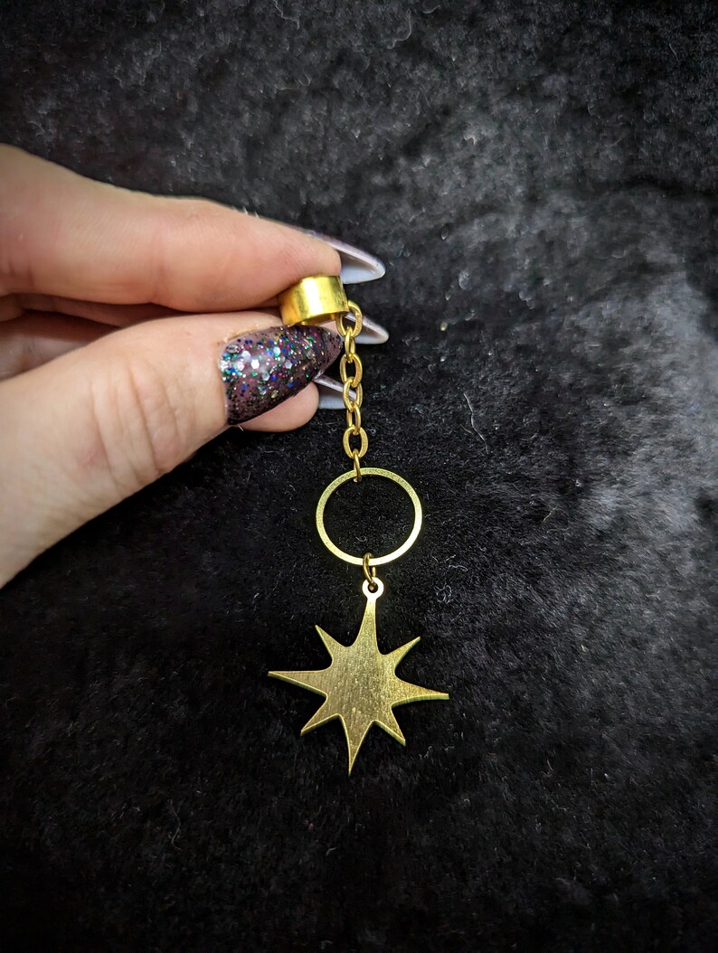 DOUMU STAR Brass Dangle Earcuff image 2