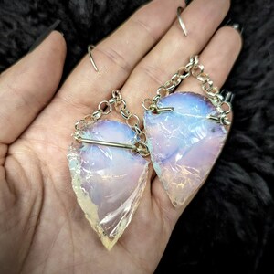 OPALITE Arrowhead Silver Ear Hanger image 2