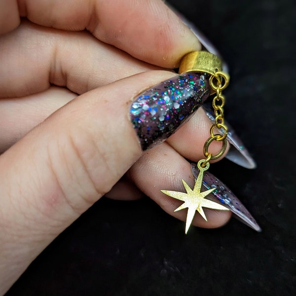 DOUMU FALLING STAR Brass Dangle Earcuff