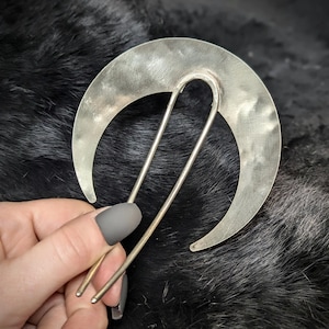 Moon Plate Hair Fork（silver） Moon Hair Fork Silver - Etsy