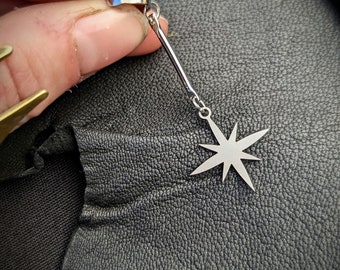 DOUMU FALLING STAR Boucle d'oreille pendante en acier inoxydable