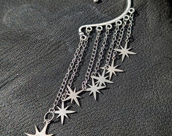 Falling Stars Over Ear Cuff