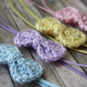 Set of 4 Crochet bow headbands-newborn to adult