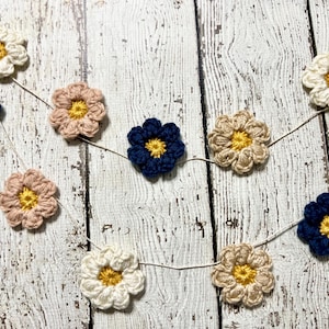 Crochet Daisy Flower Garland/Bunting