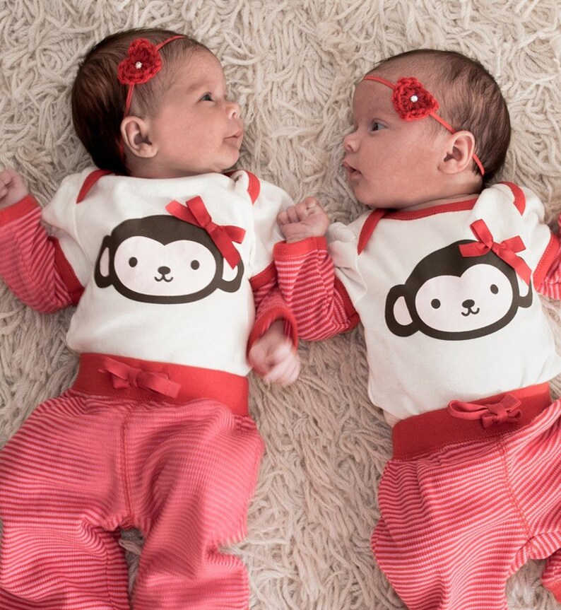 Valentine Crochet Heart Skinny Elastic Headband-Red-Newborn to adult image 1