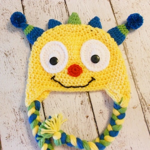 Crochet Monster Hat-Newborn to Adult
