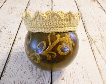 Crochet Crown / Tiara-Gold-Newborn-Photo Prop