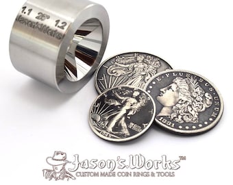 One 1.1" x 1.2" at 25 degrees Universal Reduction die for the "Fat Tire Look" and small sizes on large coins