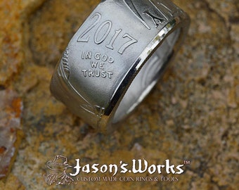 Platinum American Eagle Coin Ring