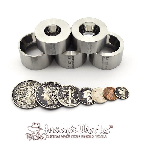 THE ORIGINAL Five Universal Reduction Dies, Hardened Stainless Steel  .7" through  1.6" @  17 or 25 degrees