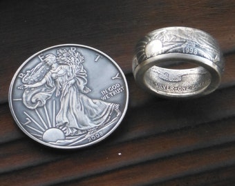 United States Silver Eagle Dollar Ring