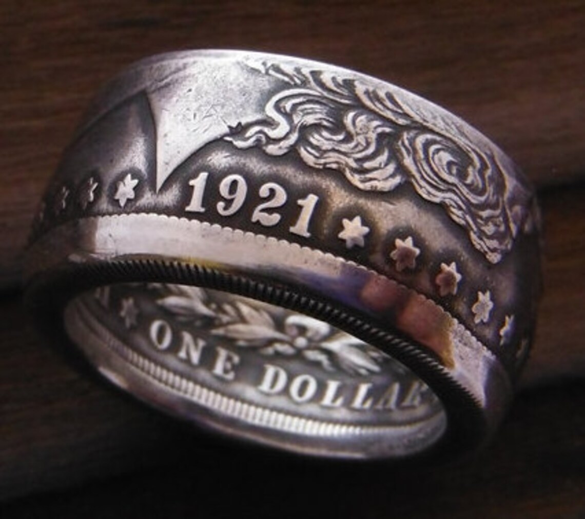 Silver Dollar Ring Etsy