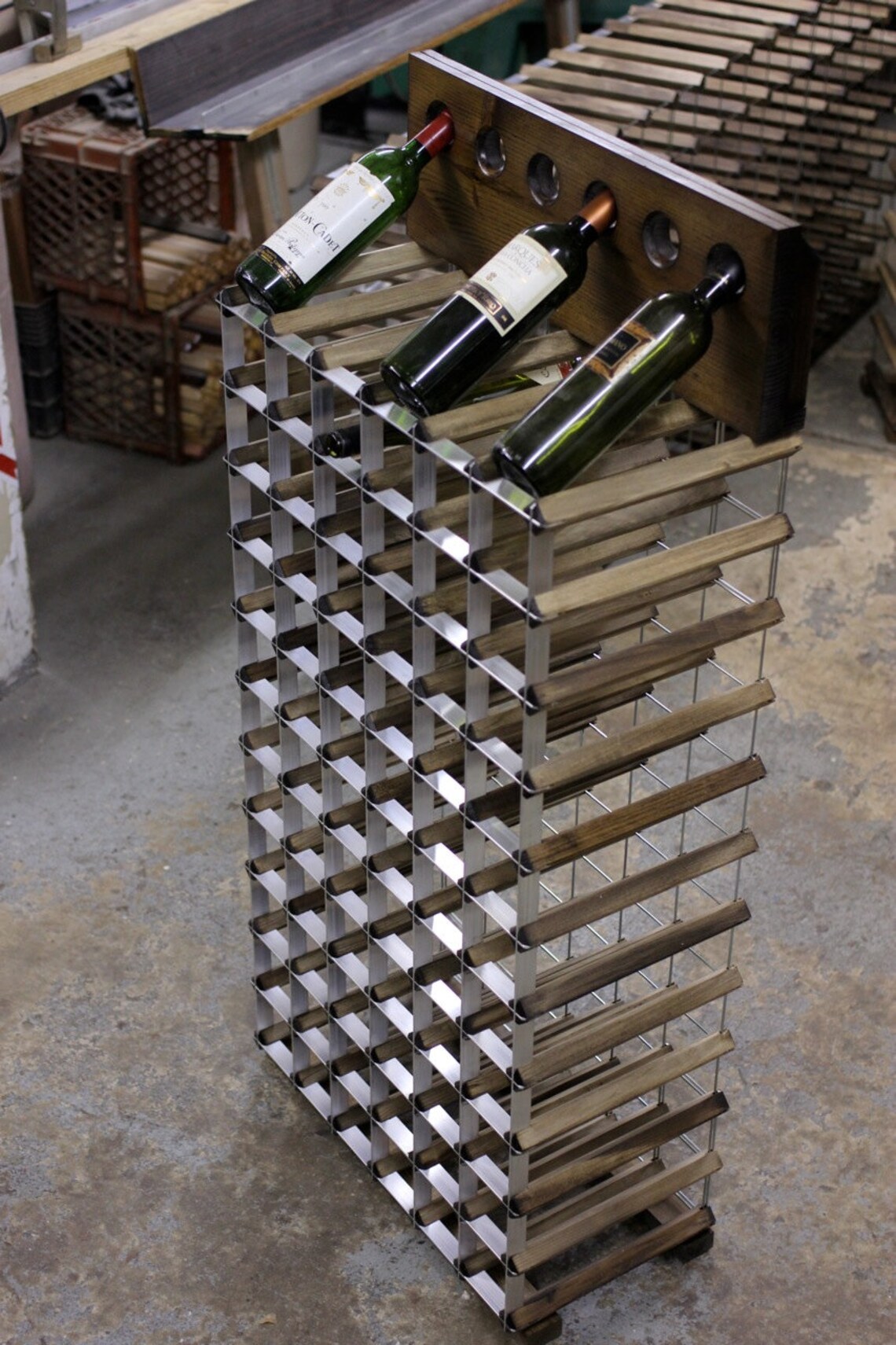 The Showoff standalone wine rack Etsy