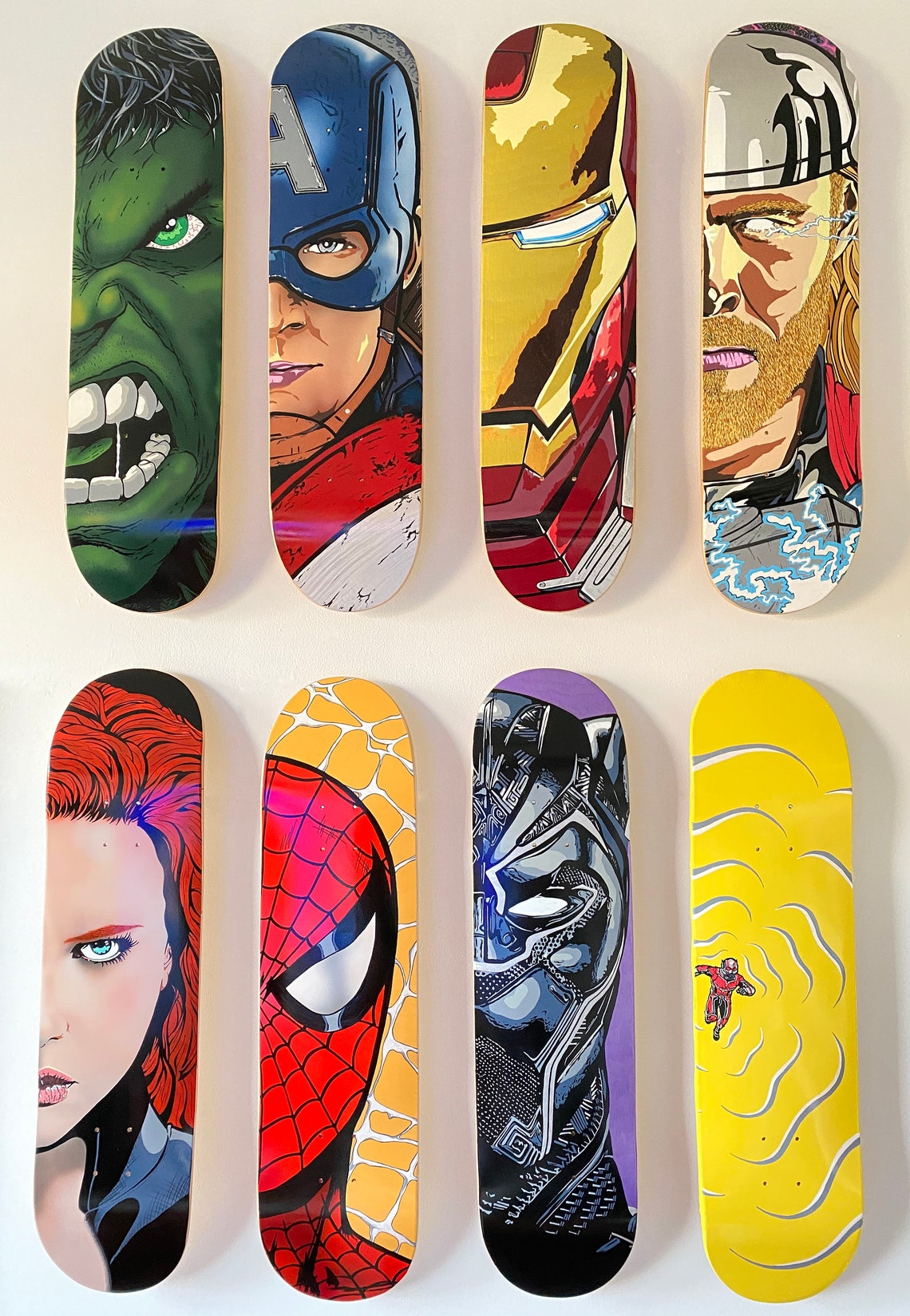 Spiderman Hand Painted Skateboard Deck Spider Man Art The Etsy