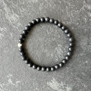 Matte Black Onyx Mens Bracelet, Mens Jewelry, Bead Natural Stone Bracelet, Bracelets for Men, Jade Bracelet, Gift for Men, Gift Ideas