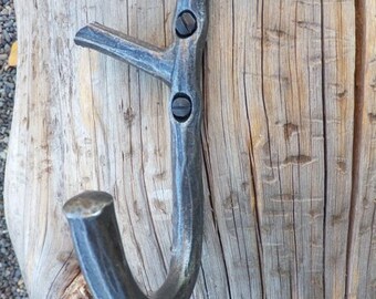 Iron Hook Forged Branch, Decorative Wall Hook