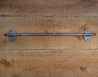 Hammered Iron - towel bar