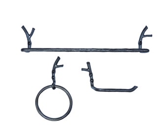 Wrought Iron Bathroom Branch Decor Set of 3