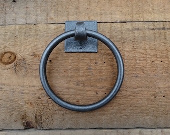 Wrought Iron Towel Ring Holder Bathroom Kitchen Bath Wall Decor Black 5.5/" Ring
