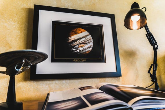 Print Of Original Hand Drawn Portrait Of Jupiter Largest Planet In The Solar System Space And Astronomy Gift For Science Friend