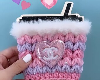 Pink & Purple sparkly cup cozy