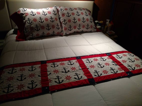 Quilted Bed Runners With Matching Pillow Cases Etsy