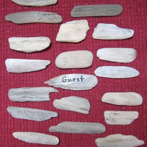 Flat Driftwood Pieces, 24 Small Beach Decor Craft Supplies, DIY Ornaments, weddong place cards,