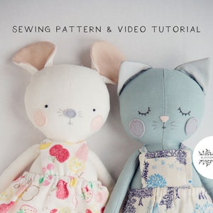 Kitty & Mouse Digital Sewing Pattern and Video Tutorial