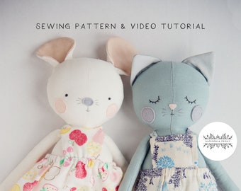 Kitty & Mouse Digital Sewing Pattern and Video Tutorial