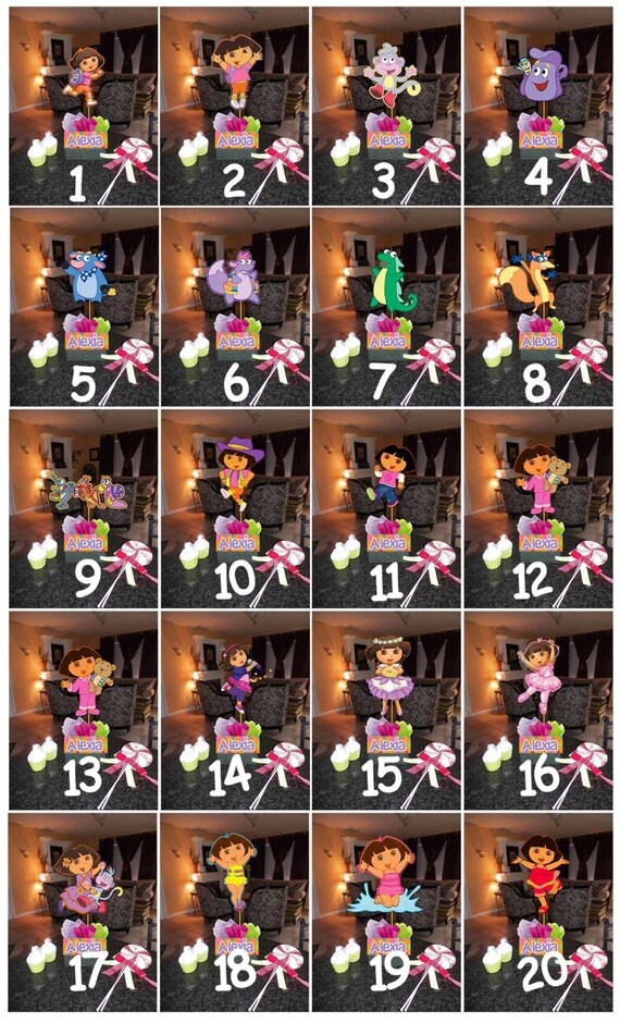 Diy 12 Small Dora The Explorer Birthday Party Etsy