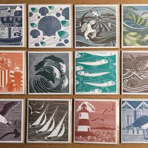 12er-Pack Seaside-Karten