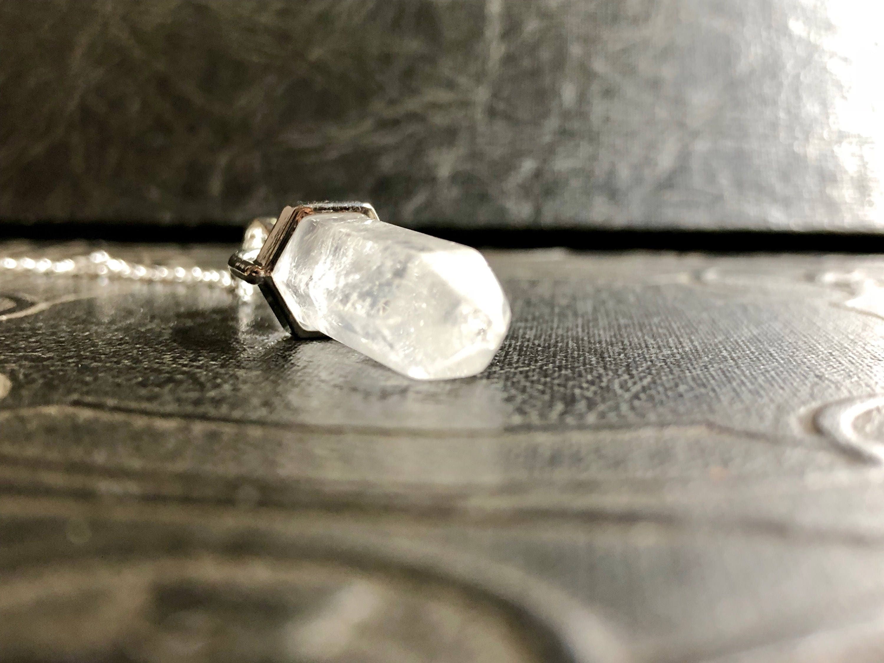 Real Clear White Quartz Double Terminated Crystal Point Cut