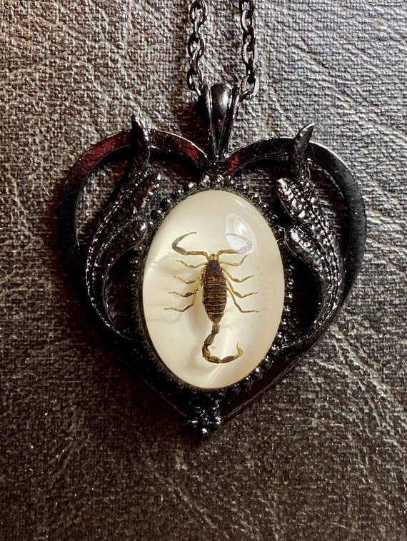 Scorpion heart necklace online