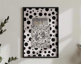 You Are My Perfect Match-afdruk, retro luciferdoosje muurkunst, zwart-witte stipposter, kunst tijgerpaar, jubileumcadeau