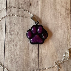 Resin paw - black and pink