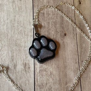 Resin paw - black and grey