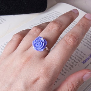 Purple Flower Fimo Ring - Etsy