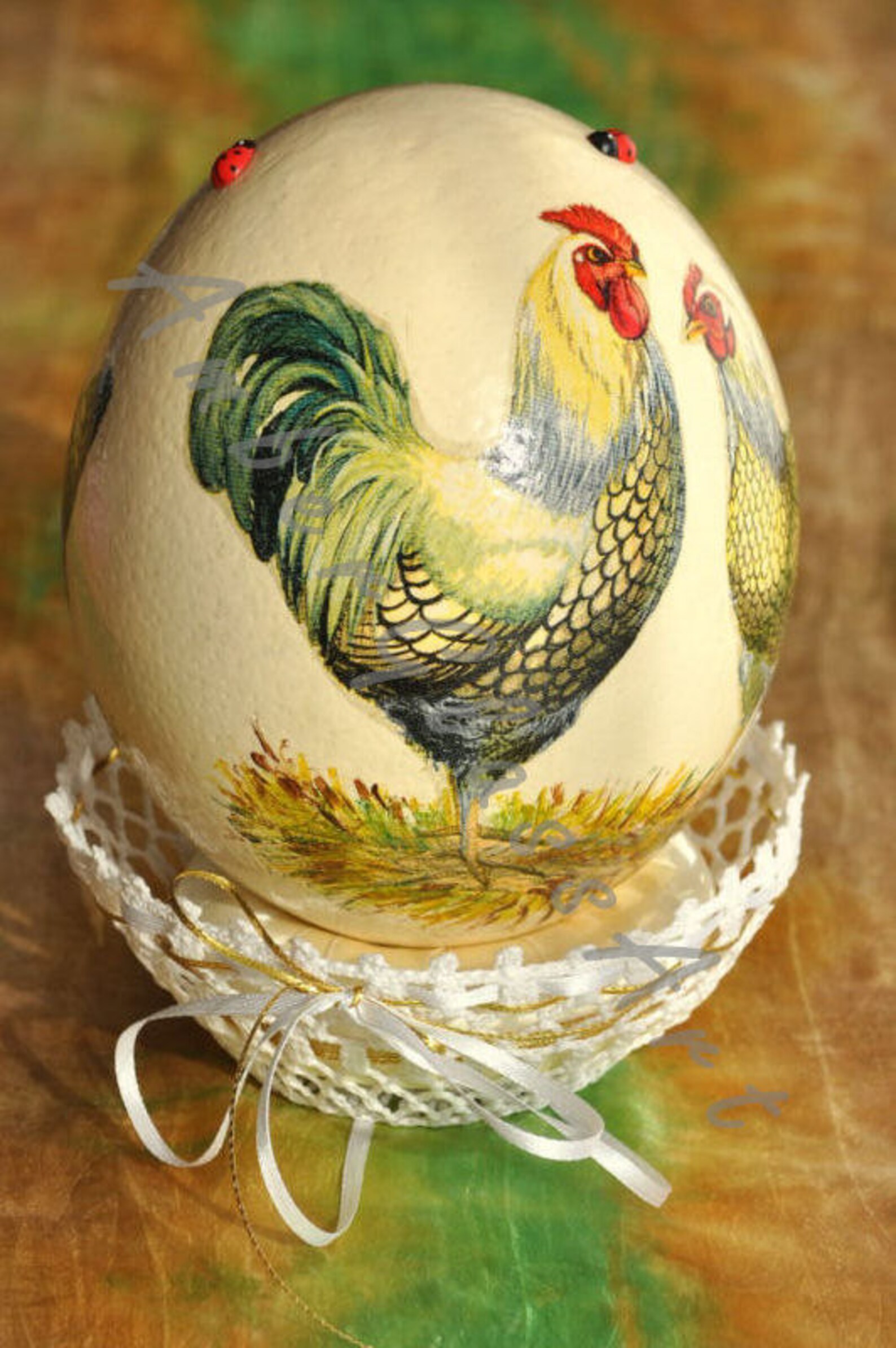 Decorated Ostrich Egg Easter Eggs Pysanky Egg Art Egg Etsy