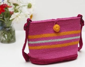 Bolso bandolera de verano Melagrano a crochet patrón