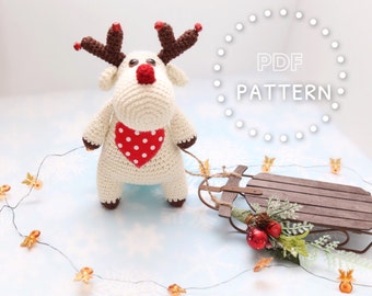 Ruby the Reindeer the pocket pal crochet pattern PDF