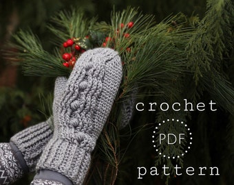 Madison Honeycomb mittens/mitts  PDF Pattern
