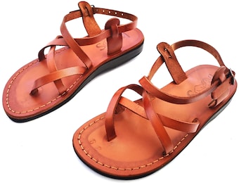 AUSVERKAUF! Neue Handgefertigte Leder Sandalen Männer Frauen Riemen Flip Flops Flats Slides Hausschuhe Jesus Biblisch Farbig Schuhe Designer